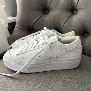 Nike Women's Platform Low Top Blazer White Sneakers